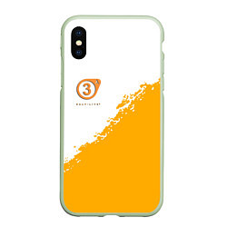 Чехол iPhone XS Max матовый Half life 3 краски, цвет: 3D-салатовый