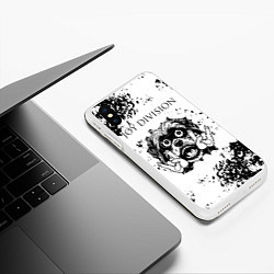 Чехол iPhone XS Max матовый Joy Division - рок пес, цвет: 3D-белый — фото 2