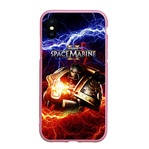 Чехол iPhone XS Max матовый Warhammer 40000 space marine 2 / 3D-Розовый – фото 1