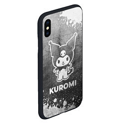 Чехол iPhone XS Max матовый Kuromi - grey gradient, цвет: 3D-черный — фото 2