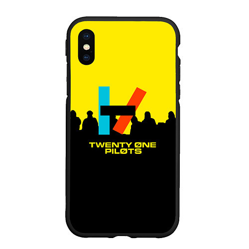 Чехол iPhone XS Max матовый Twenty one pilots rock steel / 3D-Черный – фото 1