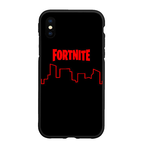 Чехол iPhone XS Max матовый Fortnite urban / 3D-Черный – фото 1