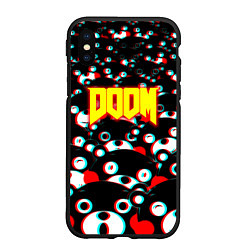 Чехол iPhone XS Max матовый Doom anime, цвет: 3D-черный