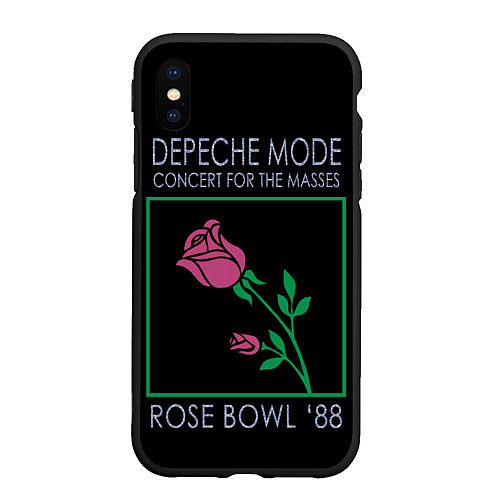 Чехол iPhone XS Max матовый Depeche Mode - Rose Bowl / 3D-Черный – фото 1