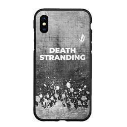 Чехол iPhone XS Max матовый Death Stranding - grey gradient посередине