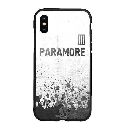 Чехол iPhone XS Max матовый Paramore - white gradient посередине / 3D-Черный – фото 1