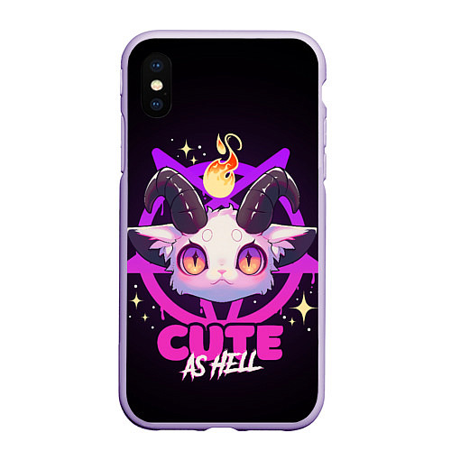 Чехол iPhone XS Max матовый Cute as hell / 3D-Светло-сиреневый – фото 1