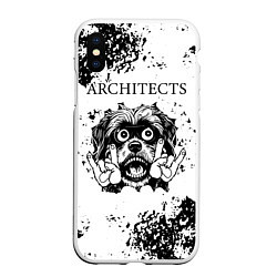 Чехол iPhone XS Max матовый Architects - рок пес, цвет: 3D-белый