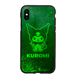 Чехол iPhone XS Max матовый Kuromi - green gradient