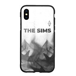 Чехол iPhone XS Max матовый The Sims - white gradient посередине, цвет: 3D-черный