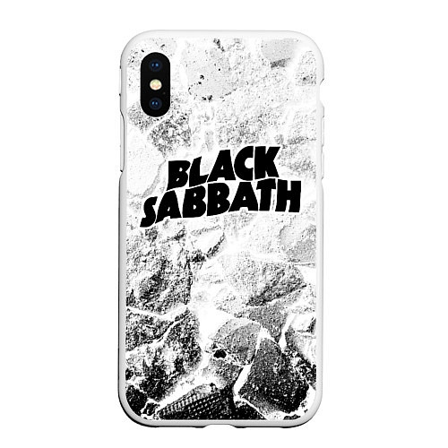 Чехол iPhone XS Max матовый Black Sabbath white graphite / 3D-Белый – фото 1