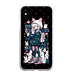 Чехол iPhone XS Max матовый Chiaki Nanami Neko