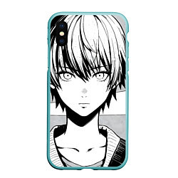 Чехол iPhone XS Max матовый A boy manga, цвет: 3D-мятный