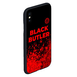 Чехол iPhone XS Max матовый Black Butler - red gradient посередине, цвет: 3D-черный — фото 2