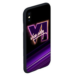 Чехол iPhone XS Max матовый GTA VI - Vice city, цвет: 3D-черный — фото 2