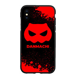 Чехол iPhone XS Max матовый DanMachi - red gradient