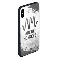 Чехол iPhone XS Max матовый Arctic Monkeys - white gradient, цвет: 3D-черный — фото 2