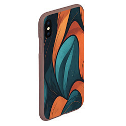 Чехол iPhone XS Max матовый Темные и теплые контрасты, цвет: 3D-коричневый — фото 2