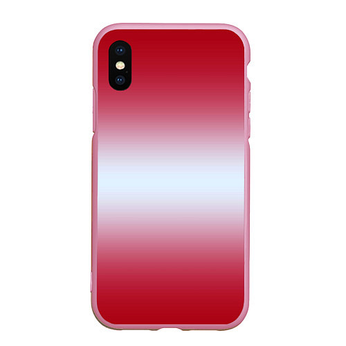 Чехол iPhone XS Max матовый Gradient color / 3D-Розовый – фото 1