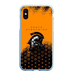 Чехол iPhone XS Max матовый Death Stranding game studio, цвет: 3D-голубой