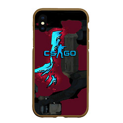 Чехол iPhone XS Max матовый Counter strike glock