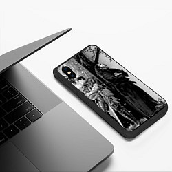 Чехол iPhone XS Max матовый Berserk and Miyamoto Musashi, цвет: 3D-черный — фото 2