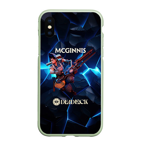 Чехол iPhone XS Max матовый Deadlock McGinnis / 3D-Салатовый – фото 1