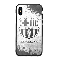 Чехол iPhone XS Max матовый Barcelona - white gradient, цвет: 3D-черный