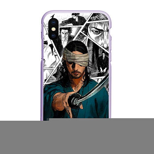 Чехол iPhone XS Max матовый Musashi Miyamoto / 3D-Светло-сиреневый – фото 1