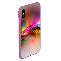 Чехол iPhone XS Max матовый Грозовые краски всплеск, цвет: 3D-фиолетовый — фото 2