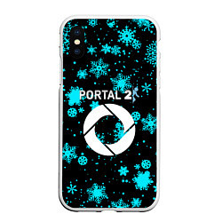 Чехол iPhone XS Max матовый Portal winter, цвет: 3D-белый