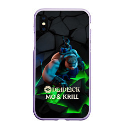 Чехол iPhone XS Max матовый Mo & Krill Deadlock, цвет: 3D-светло-сиреневый