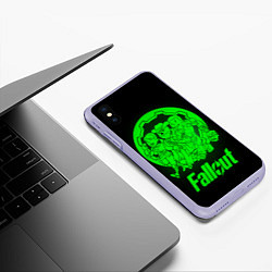 Чехол iPhone XS Max матовый Fallout - movie heroes, цвет: 3D-светло-сиреневый — фото 2