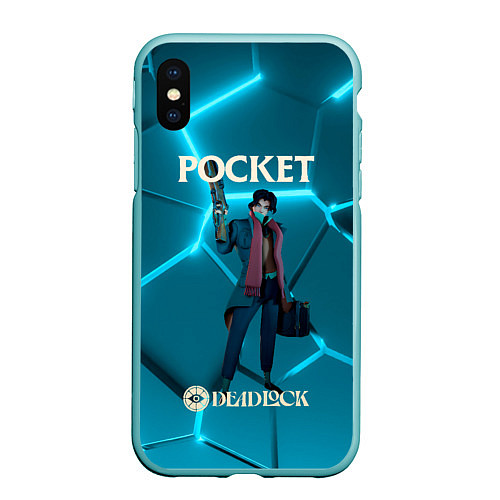 Чехол iPhone XS Max матовый Pocket Deadlock / 3D-Мятный – фото 1