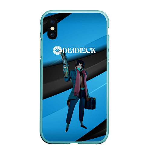 Чехол iPhone XS Max матовый Deadlock Pocket / 3D-Мятный – фото 1