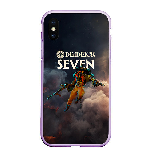 Чехол iPhone XS Max матовый Deadlock Seven / 3D-Сиреневый – фото 1