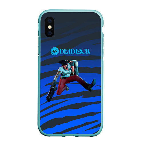 Чехол iPhone XS Max матовый Deadlock Shiv / 3D-Мятный – фото 1