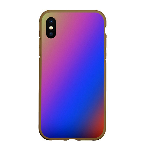 Чехол iPhone XS Max матовый Градиент полосы / 3D-Коричневый – фото 1