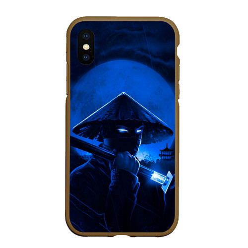 Чехол iPhone XS Max матовый The coolness of a samurai / 3D-Коричневый – фото 1