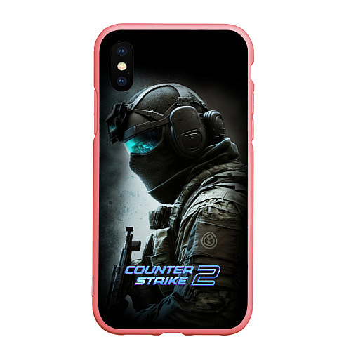 Чехол iPhone XS Max матовый Counter strike 2 спецназ / 3D-Баблгам – фото 1