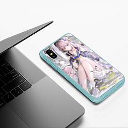 Чехол iPhone XS Max матовый Honkai Star Rail Herta dolls, цвет: 3D-мятный — фото 2