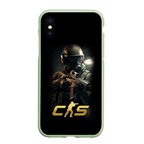 Чехол iPhone XS Max матовый CS counter terrorist / 3D-Салатовый – фото 1