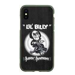 Чехол iPhone XS Max матовый Lil Billy - Saw, цвет: 3D-темно-зеленый