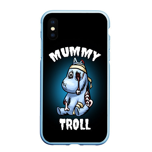 Чехол iPhone XS Max матовый Mummy troll / 3D-Голубой – фото 1