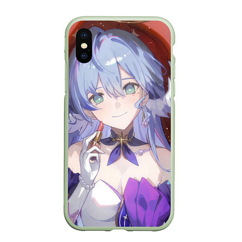 Чехол iPhone XS Max матовый Honkai Star Rail Robin / 3D-Салатовый – фото 1