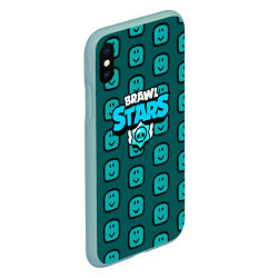 Чехол iPhone XS Max матовый Brawl stars mobile, цвет: 3D-мятный — фото 2