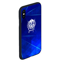 Чехол iPhone XS Max матовый Motorhead blue poly, цвет: 3D-черный — фото 2