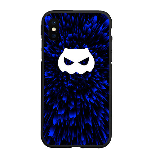 Чехол iPhone XS Max матовый DanMachi blue energy / 3D-Черный – фото 1