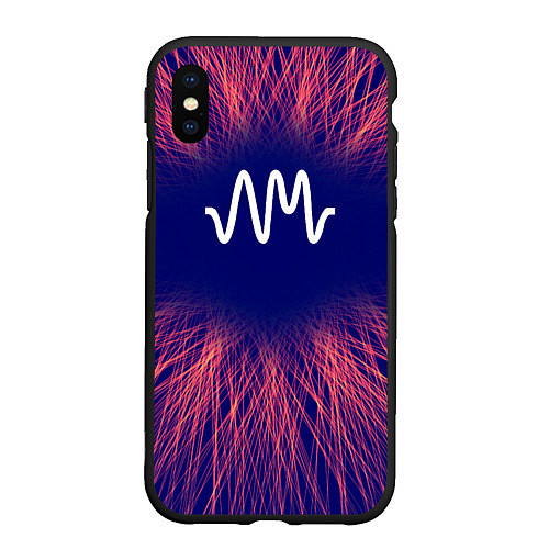 Чехол iPhone XS Max матовый Arctic Monkeys red energy / 3D-Черный – фото 1