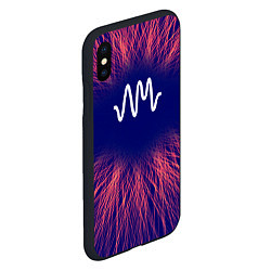 Чехол iPhone XS Max матовый Arctic Monkeys red energy, цвет: 3D-черный — фото 2